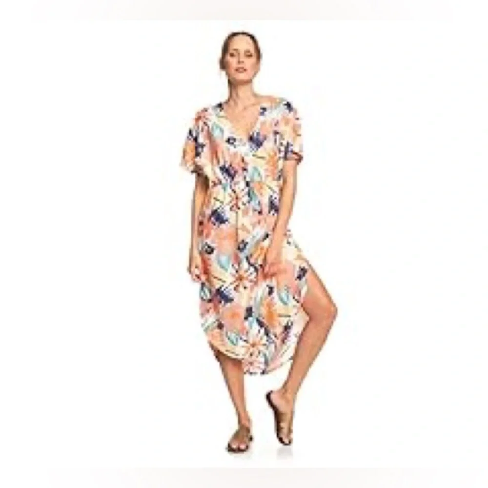 ROXY FLAMINGO SHADES PEACH BLUSH BRIGHT SKIES‎ Sz XSmall